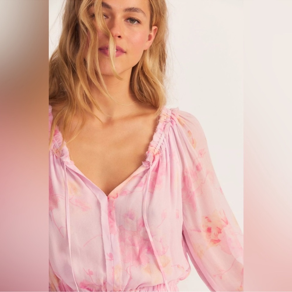 LoveshackFancy popover dress in pink